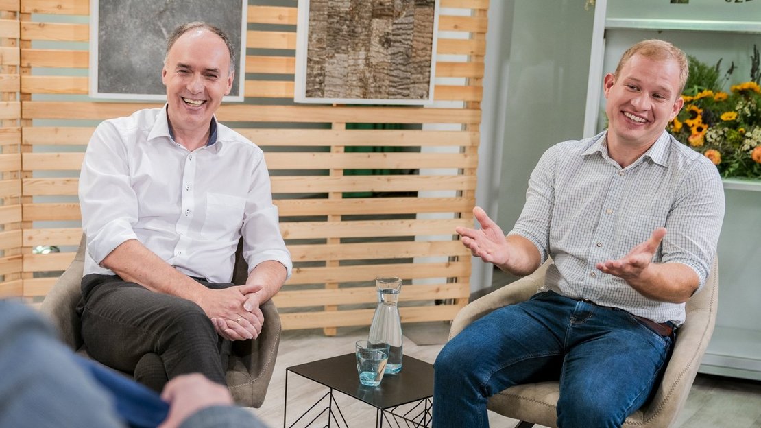 Interviewsituation Reinhard Polsterer und Harald Hochedlinger