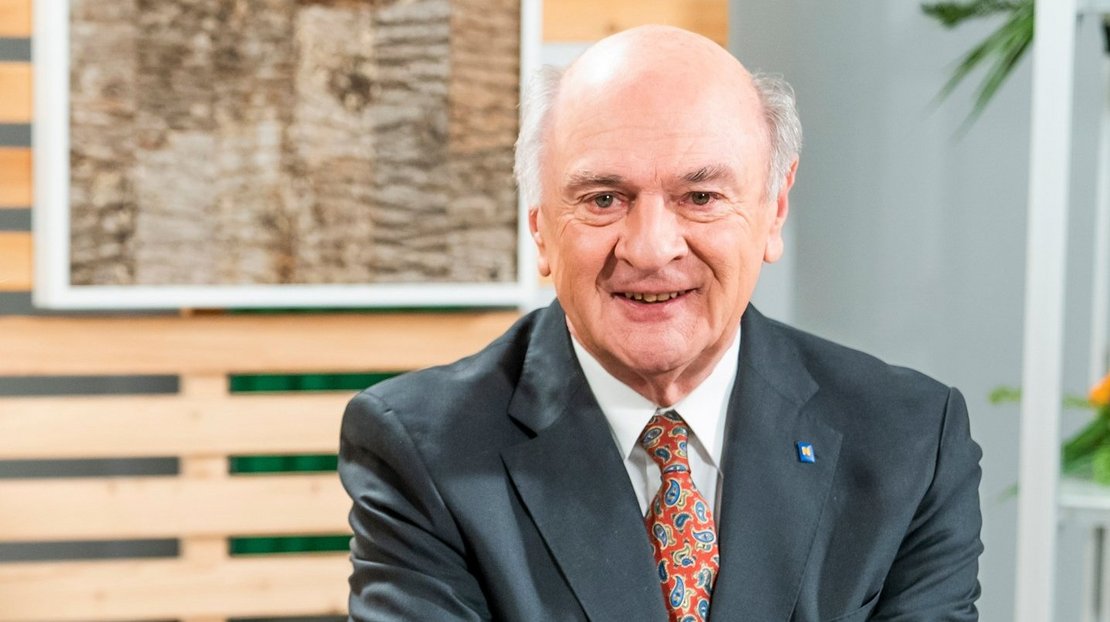 Interviewsituation Johanna Mikl-Leitner und Erwin Pröll