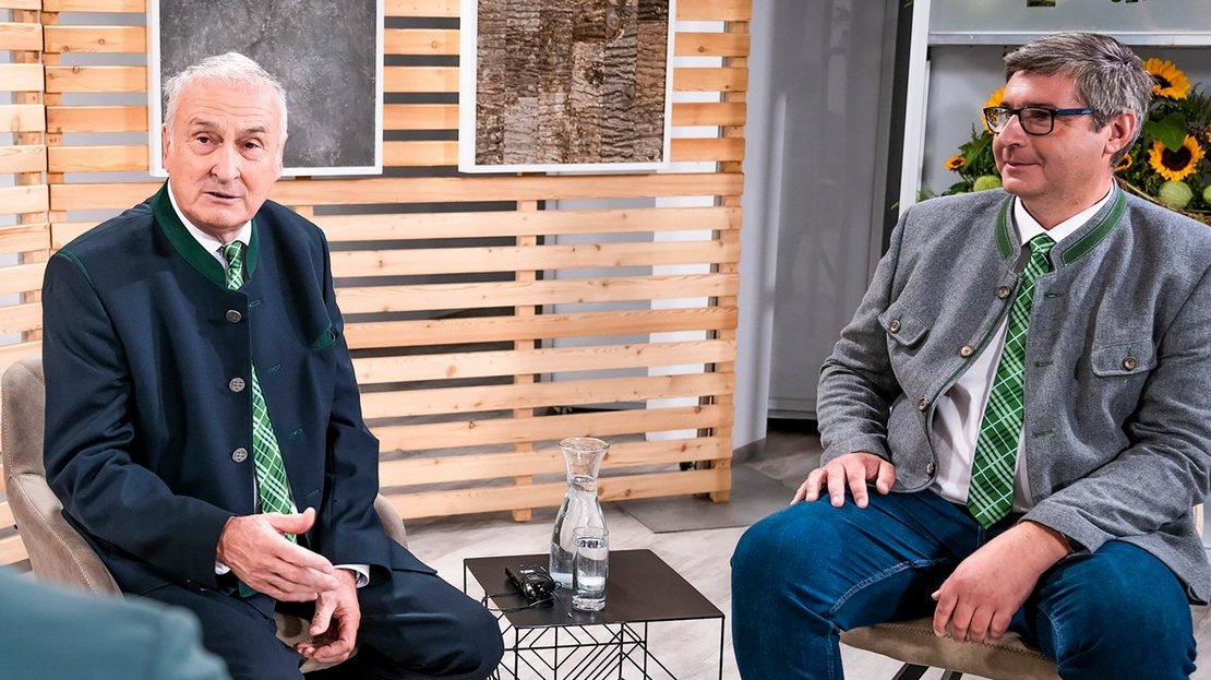 Interviewsituation Josef Pleil und Reinhard Zöchmann