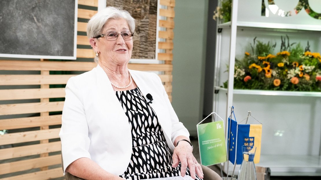 Interviewsituation mit Agnes Schierhuber